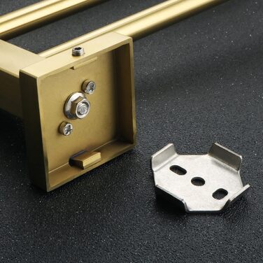 Тримач для рушників SAYAYO на стіну, з полицею, з нержавіючої сталі, 60 см (золотий)