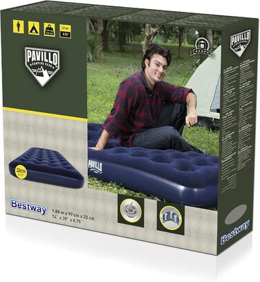 Надувне двоспальне ліжко Pavillo (188 x 99 x 22 см, односпальне)