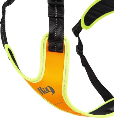Нашийник для дратхаунда Juliu-K9 Mantrailing 19MTR з неоновим кантом (XS, помаранчевий)