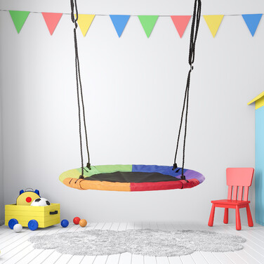 Relaxdays Colorful Hanging Nest Swing Ø 100 cm
