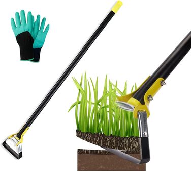 MELVTATA Garden Hoe, Hoe, Gardening Tool, 152cm Stirrup Hoe for Planting Vegetables, Farm Use, Stainless Steel, Hula Hoe – Stirrup Hoe with Adjustable Hoe for Weeding/Loosening Soil