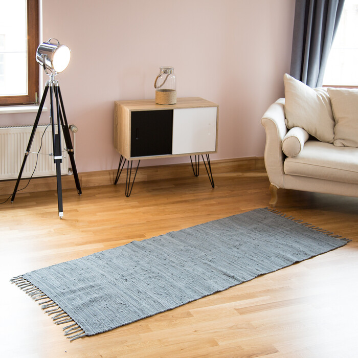 Solid Color Patchwork Rug