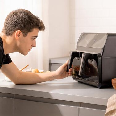 Фритюрниця Cecotec Cecofry Advance 9000 Window 9л, 2200 Вт, подвійна зона, з оглядовим вікном, чорна