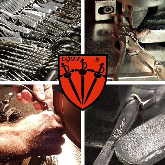 Набір для манікюру DREI SCHWERTER 'Sanremo' - Німецька якість | Преміум-набір для манікюру в чорному еко-шкіряному етиуі | Вміст: ножиці для нігтів, ножиці для кутикули, щипчики для нігтів, пінцет, напільничок з сапфіру та інше! (Імітація букета - Когняк)