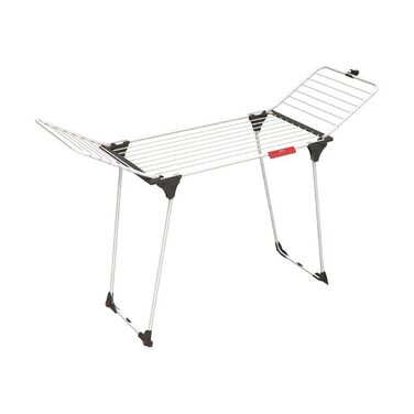 Сушарка для білизни Vileda King, 20 м мотузок, підставка для дрібних речей, 2.7 кг, білий/чорний