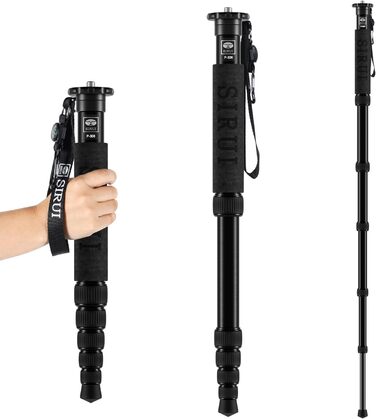 Штатив-монопод SIRUI P-306 для камери: легкий, компактний, алюміній, 6 секцій, до 155 см, 8 кг