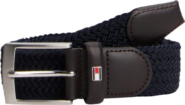 Чоловічий шкіряний ремінь Tommy Hilfiger New Adan Belt 3.5, 115 см, блакитний (Sky Captain)