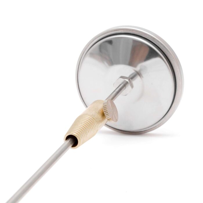 Lantelme 500°C Stainless Steel Thermometer with 30cm Probe and Brass Cone for Mounting | For Wood-Fired Oven, Pizza Oven, Oven, Back Oven, Grill, BBQ, and Smoker | Analog Oven Temperature Measurement