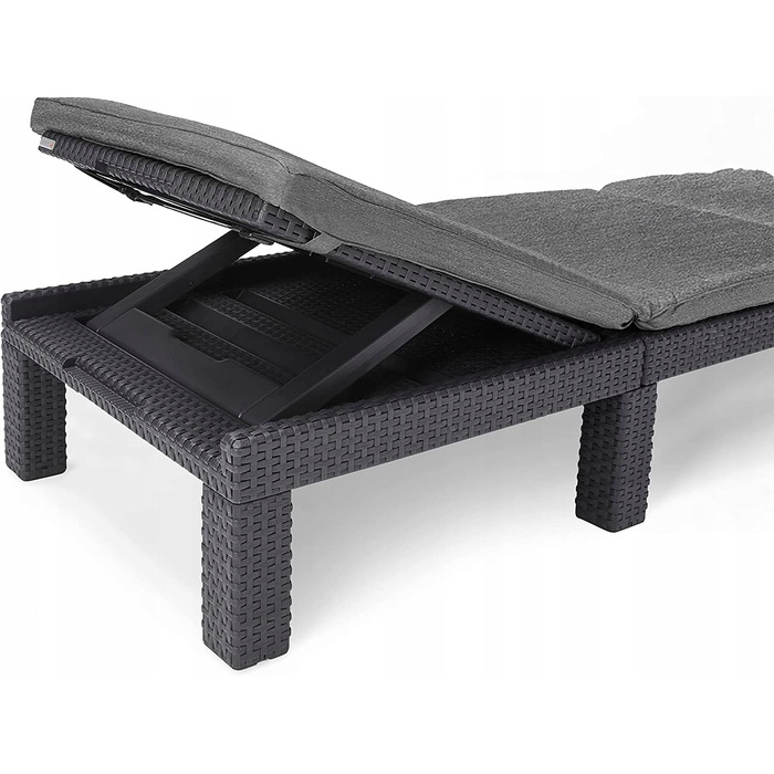 Шезлонг Keter Daytona Deluxe, пластик, чорний