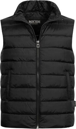 Чоловіча степкова жилетка Indicode Gibbon з коміром-стійкою | Чоловіча жилетка, брендова жилетка для чоловіків, чорний колір