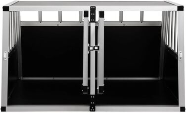 Транспортна переноска для собак VidaXL з подвійними дверцятами, 94x88x69 см, переноска для подорожей, клітка для собак