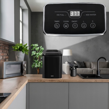 Льодогенератор EBERG чорний, швидкий та ефективний, 160 Вт, 12 кг