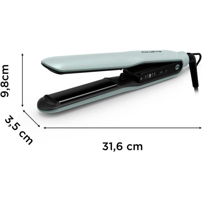 Випрямляч для волосся Rowenta Thermoglide SF5120E0 Titanium, 5 режимів (170-230°C), чорний/синій