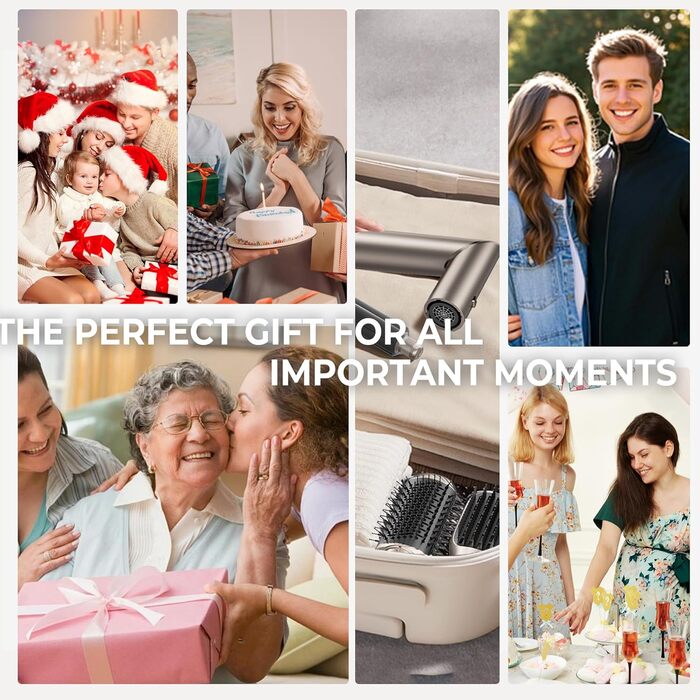 Фен-щітка 6 в 1 Airstyler: стайлер для волосся, локони, випрямлення, термощітка, чорний, з насадкою-дифузором