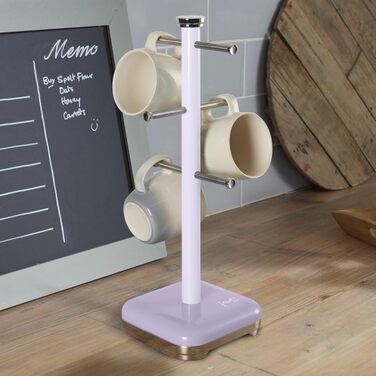 Swan SWKA1030CN Retro Cup Tree for 6 Cups, Weighted Base, Cream (Lily)