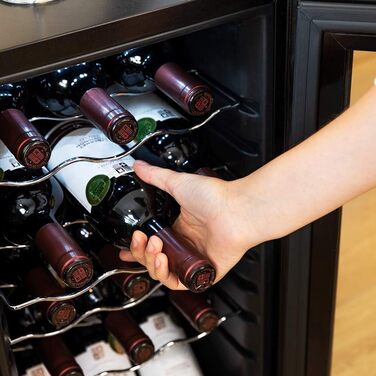 Cecotec GrandSommelier 15000 Black Wine Cooler with Compressor - 15 Bottle Capacity