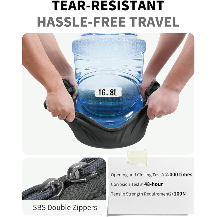 Органайзери для валізи ECOHUB, набір 6 шт. з ID-міткою, екологічні, дихаючі, для подорожей (зелений, темно-сірий)