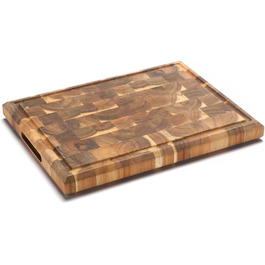 iWerk® – Kitchen block made from brainwood 34 × 24.5 cm | High-quality solid wood | Butcher block made from sustainable acacia wood | Discover oiled wooden cutting boards for kitchen & gastronomy