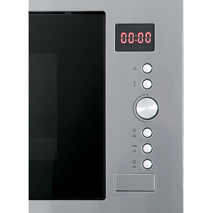 Мікрохвильова піч CATA MC 32 DC в нержавіючій сталі з антижировим покриттям, вбудована, 900 Вт, 32 л, гриль 1100 Вт, таймер 95 хв