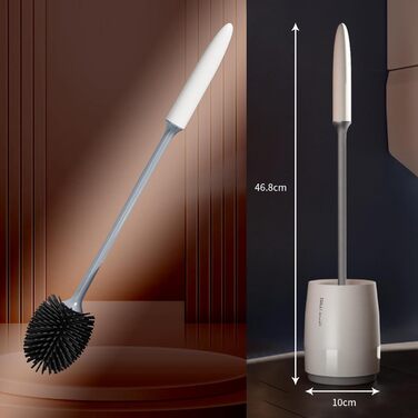 Набір силіконових щіток для максимальної гігієни: щітка для унітазу та щітка для підлоги, білий колір