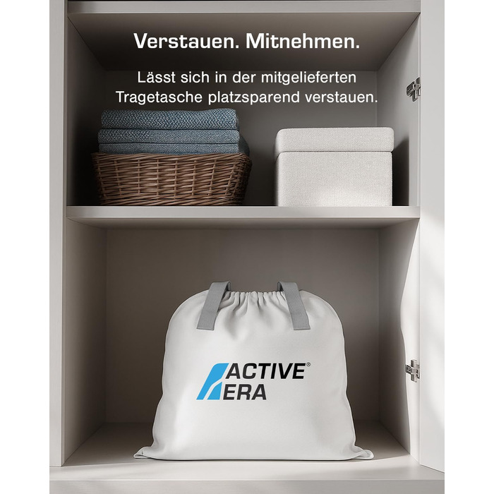 Повітряний матрац Active Era для 2 осіб (150×200×36.5 см), самонадувне ліжко з електричним насосом для кемпінгу та дому