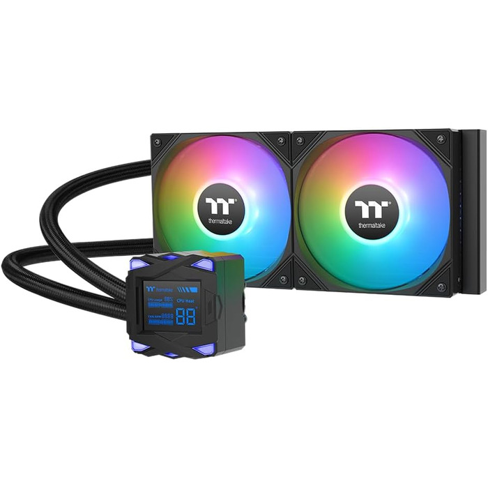 Система водяного охолодження Thermaltake LA240-S ARGB Black 240 мм з підсвічуванням ARGB та дисплеєм