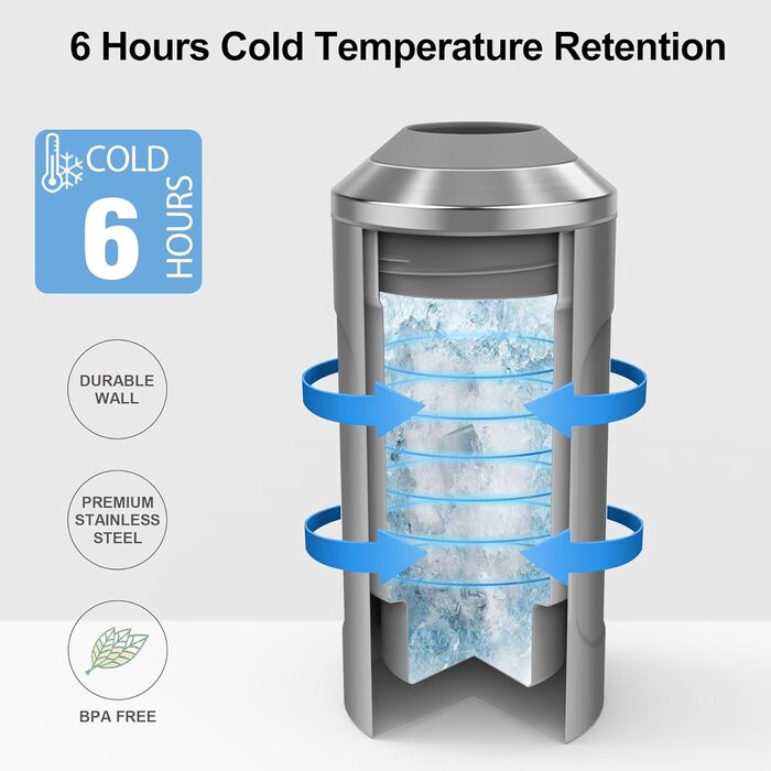 Охолоджувач для вина з кришкою, 750 мл, з нержавіючої сталі, для вина, шампанського, секту, для пікніка, подарунок для поціновувача вина, сріблястий