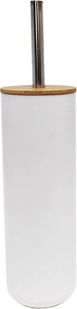 Набір для чищення унітазу, білий, з бамбуковим покриттям, Polystyrol, 7,2 x 17,5 см