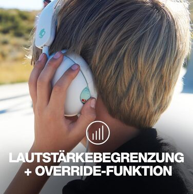 Навушники Skullcandy Grom Over-Ear - блакитні, Bluetooth, 45 годин роботи, обмеження гучності, сумісні з iPhone та Android