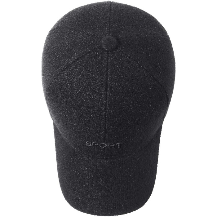 Кепка бейсболка чоловіча YAMEE зимова з відкидним навушником, тепла шапка-кепка на осінь/зиму, універсальний розмір (2245/Сірий)