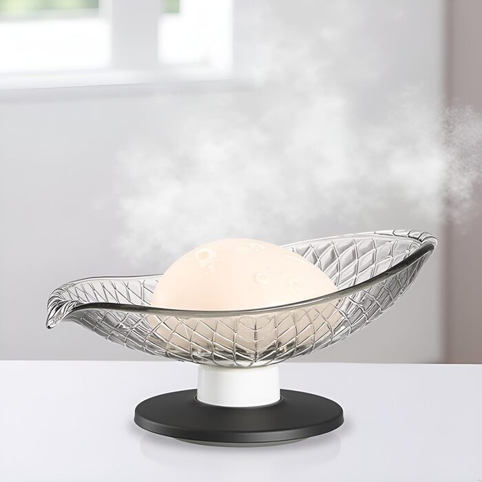 Чорна мильниця з присоском | Прозора мильниця для душу та ванни | Мильниця для мила, рушників та аксесуарів