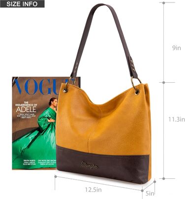 Сумка жіноча Wrangler Hobo двоколірна жовта з екошкіри з ручкою та плечовим ременем