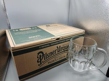 Пльзенське пиво Pilsner Urquell, 6 склянок, 0,5л, скляні кружки, Чехія