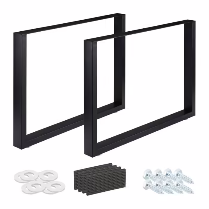 Relaxdays Set of 2 Table Feet, Black