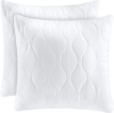 Подушка Utopia Bedding 80x80 см (2 шт.), стьобана, біла, для ліжка, дивану та декору