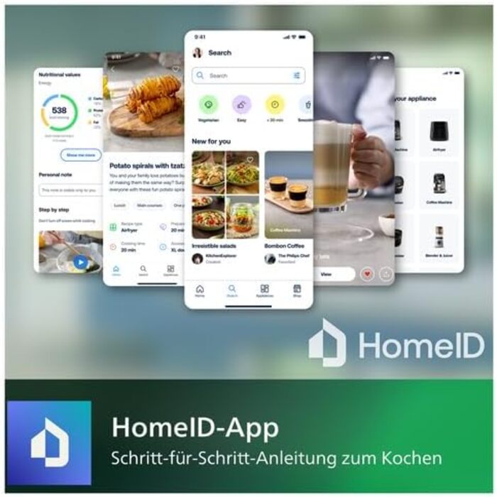 Philips Airfryer Combi 7000 Series XXL - 8.3 l (2 kg), 22-in-1 Air Fryer, WiFi Connection, 99% Less Fat Addition with Rapid CombiAir, HomeID App, Black (HD9876/90) 8.3 L WiFi-Connected, Auto-Cook
