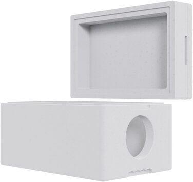 Вологостійкий котячий будиночок QLS зі стиропора, 58x38 см – ізольоване захисне житло для котів на вулицю