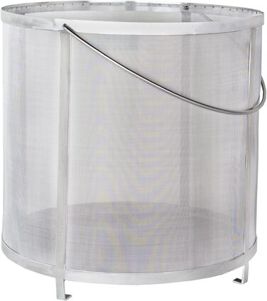Beeketal 'BBF-1' Beer Hop Filter Fine Mesh Strainer made of stainless steel with a very fine 300 micron mesh (approx. 350 x 150 x 150 mm), beer filter e.g. for clarifying mash residues, with a holder for hanging (for placing (350 x 350 x 350 mm), Bbf-2 (for placing))