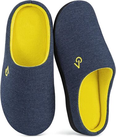 Чоловічі халапи VeraCosy з пам'ятю піни, двоколірні, 44/45 EU, блакитний/жовтий