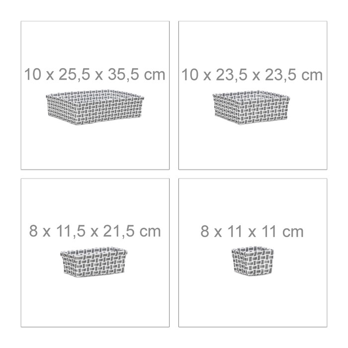 Relaxdays Storage Baskets - 8 Pack