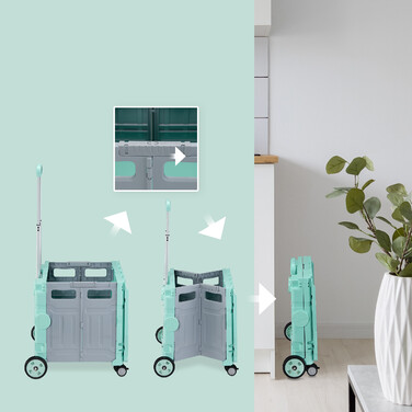 Relaxdays Shopping Trolley with Lid