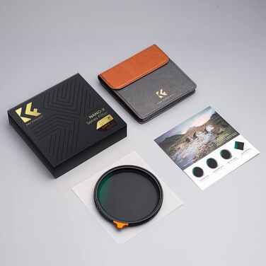 Фільтр K&F Concept Black Mist 1/4 + ND2-ND32 55mm змінний нейтральний фільтр (Nano-Xcel)