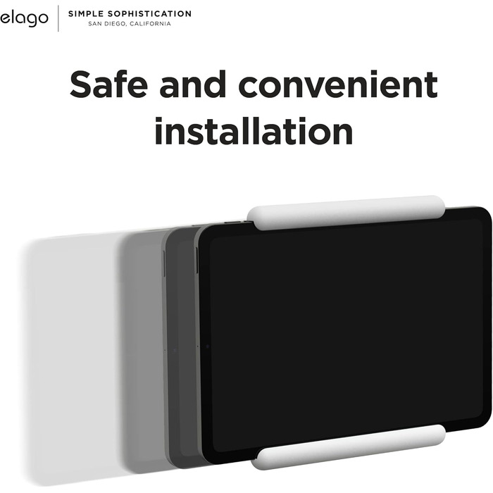 Тримач для планшета elago Home Hub Mount для Apple iPad, iPad Air/Pro, Samsung Galaxy Tab та інших планшетів, силіконовий, з кабелем-менеджментом (Білий)
