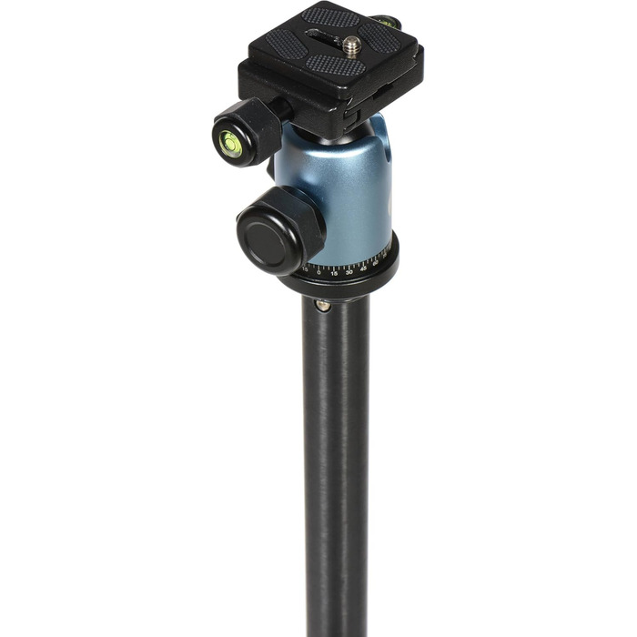 Штатив Manfrotto Element Traveller Carbon Kit блакитного кольору, 164 см, алюмінієвий, одноногий