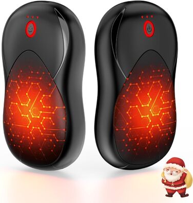 Електричні грілки для рук PHEJIE, 2 шт., 3 режими нагріву, портативні, для активного відпочинку, кемпінгу, гольфу, подарунок для жінок та чоловіків, чорний