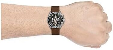 Годинник Fossil Decker для чоловіків, кварцовий хронограф з шкіряним ремінцем, коричневий