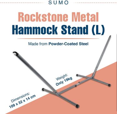 AMAZONAS Hammock Stand Sumo RockStone made of powder-coated steel for hammocks measuring 270-320 cm and up to 120 kg