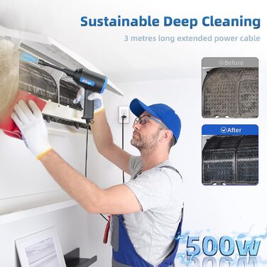 Електричний пилосос для пилу ATENGEUS 500W з регулюванням швидкості для ноутбука, ПК, офісної техніки та диванів