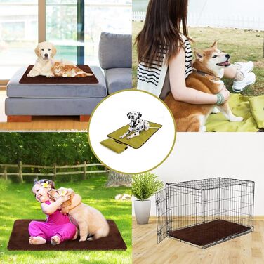 Зручна собача лежанка-підстилка: водонепроникна, для подорожей, з оксфордської тканини, зелена