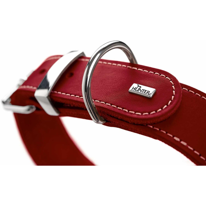 Нашийник для собак HUNTER AALBORG SPECIAL, шкіряний, міцний, комфортний, XS-S, червоний